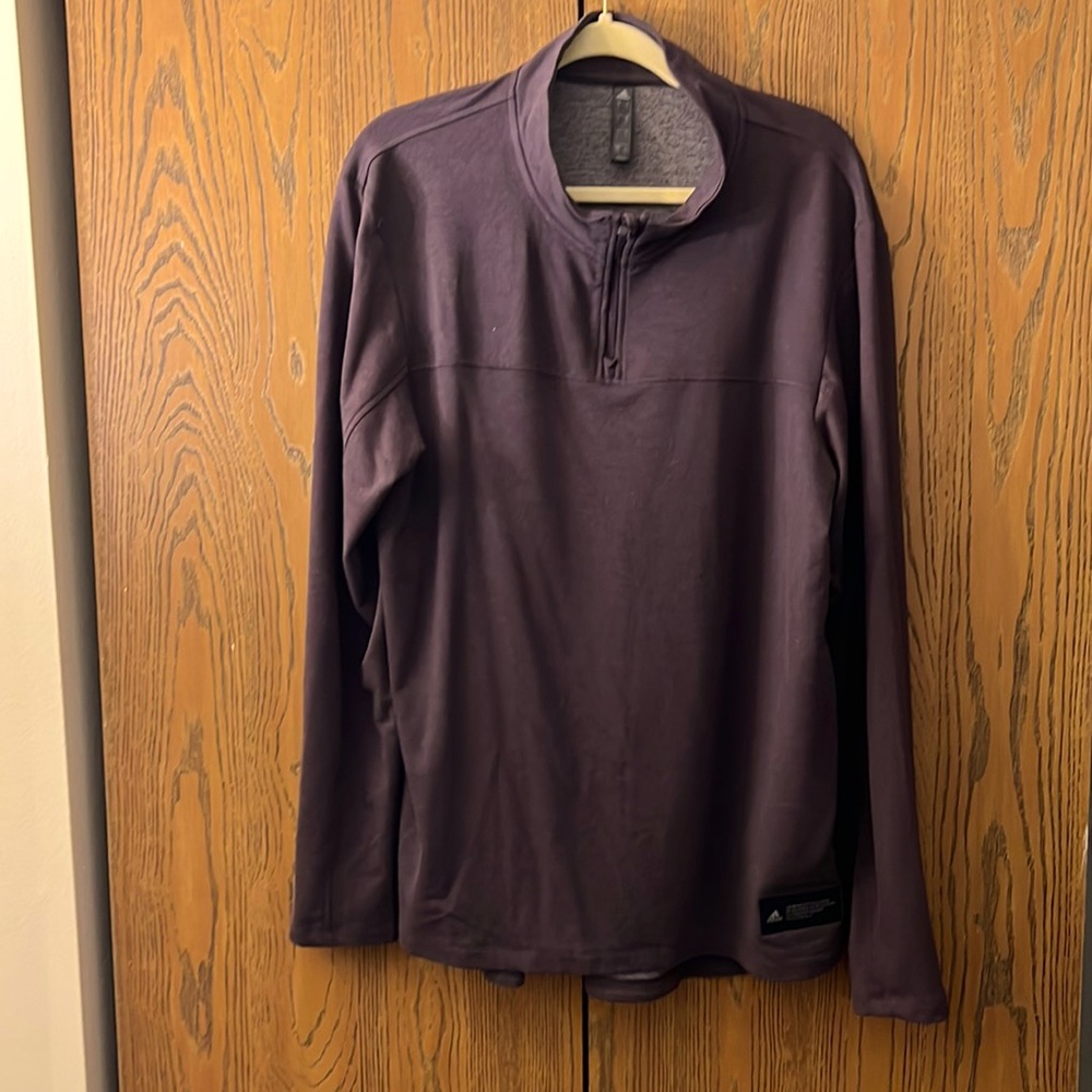Adidas Mens Quarter Zip light weight purple Size Large